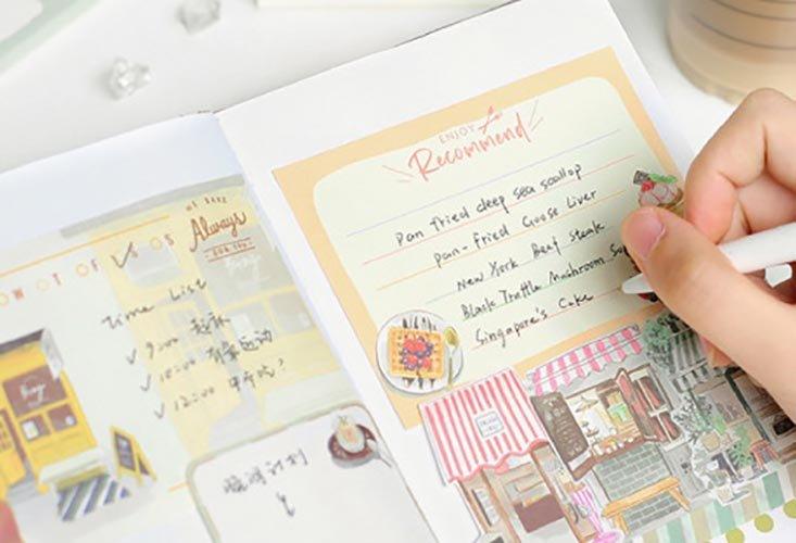 Letter Lovers Walking Doodle Series Japanese Hand-painted Groceries Notepad Notepad NP-030029 - CHL-STORE 