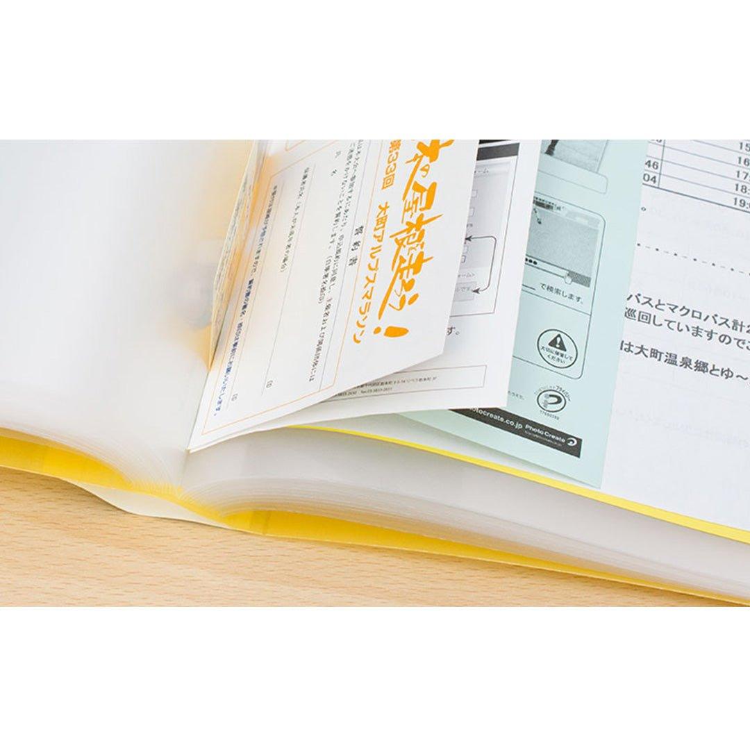 LIHIT LAB A-4406 AQUA DROPs A5 Folder Binder Schedule Sort Separator Yellow Green - CHL-STORE 