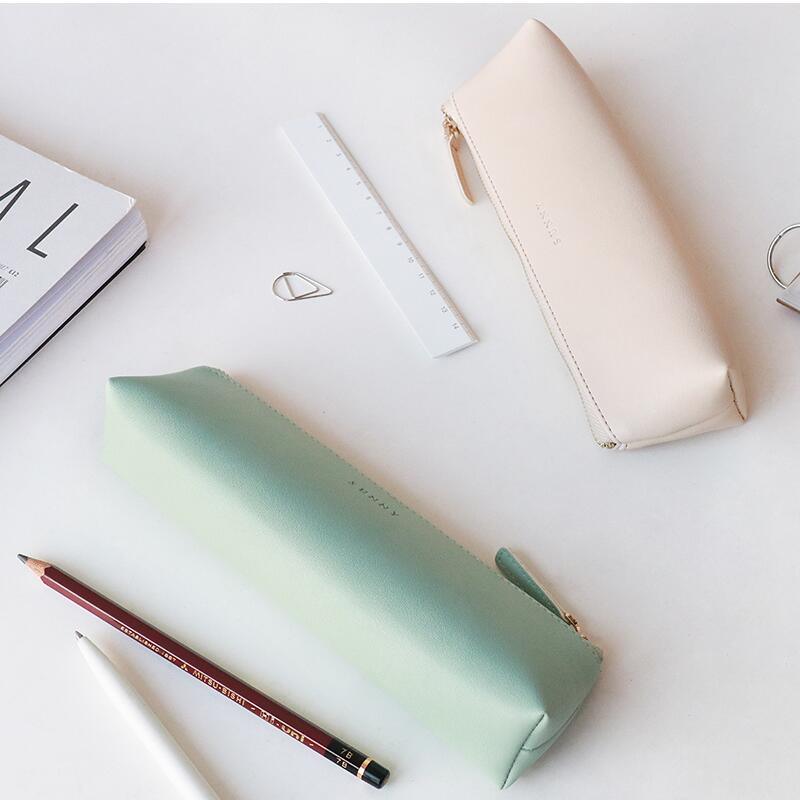Lover of Letters Clear Series Leather Pen Case Triangle Pen Case NP-H7TGI-104 - CHL-STORE 