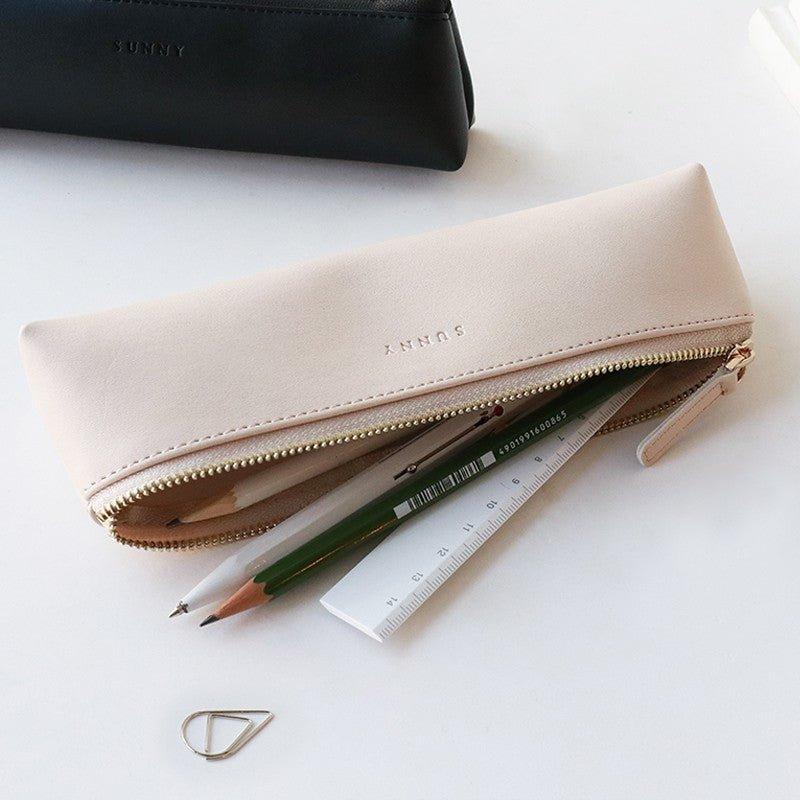 Lover of Letters Clear Series Leather Pen Case Triangle Pen Case NP-H7TGI-104 - CHL-STORE 