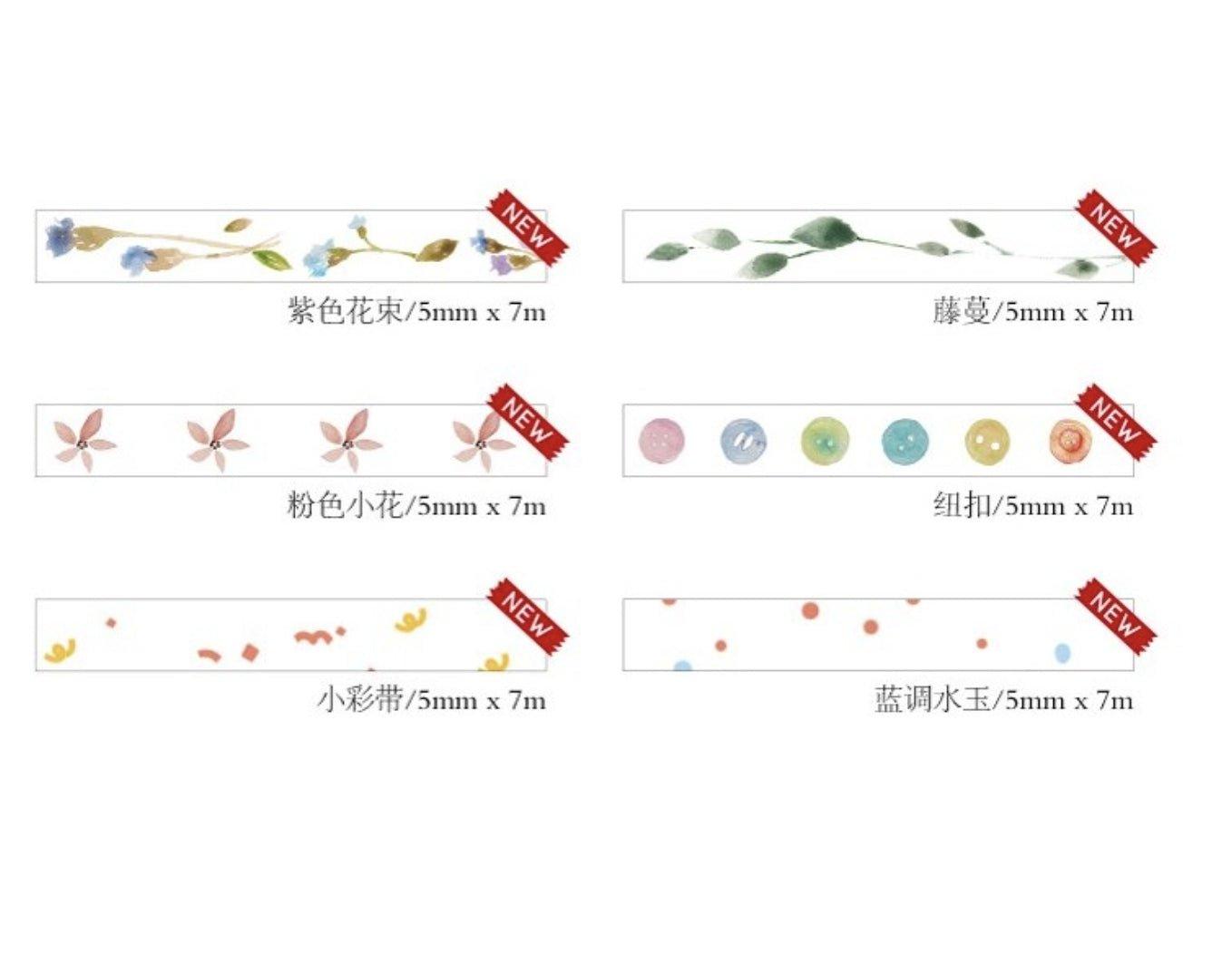 Lover of Letters Washi Tape Decorative Paper Tape Pocket Paper Tape Hand Painted Paper Tape Japanese Paper Tape Illustration Paper Tape - CHL-STORE 
