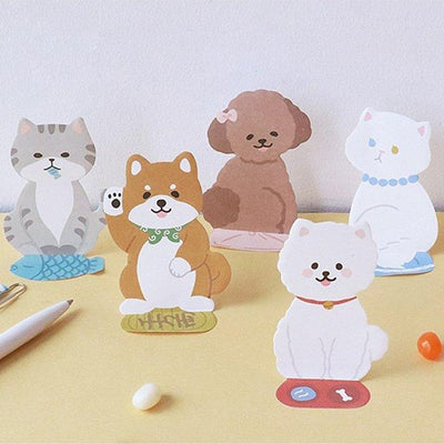 Lovers of Letters Adorable Dog and Cat Cute Animals Shape Sticky Notes NP-HEZQI-099 - CHL-STORE 