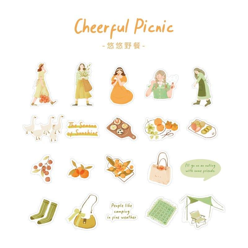Lovers of Letters Daily Sticker Pack Character Sticker Pack Decorative Sticker Pack Quietly Walk Through the Seasons Series - CHL-STORE 