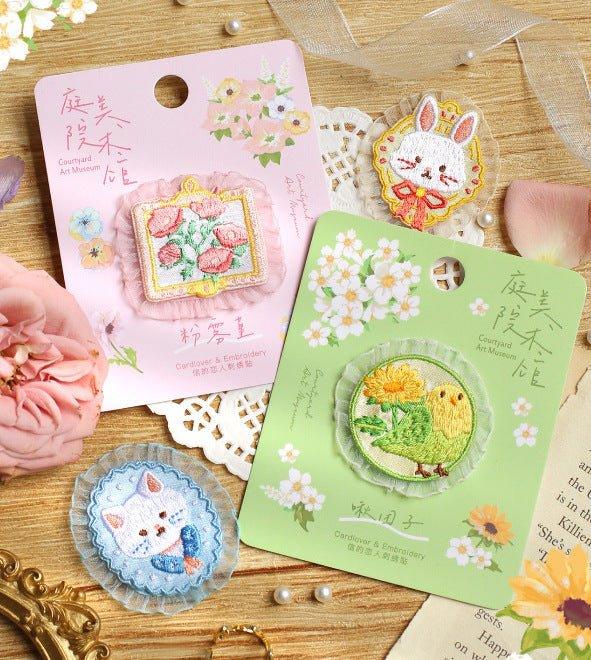 Lovers of Letters Garden Art Museum Series Dreamy Decorative Lace Embroidery Stickers NP-000064 - CHL-STORE 
