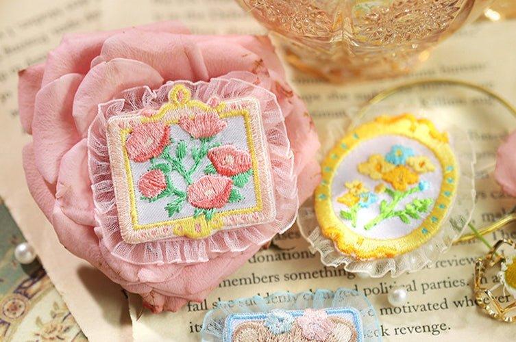 Lovers of Letters Garden Art Museum Series Dreamy Decorative Lace Embroidery Stickers NP-000064 - CHL-STORE 