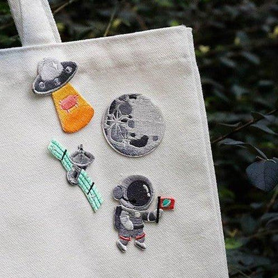 Lovers of Letters Vast Universe Series Embroidery Stickers Satellite UFO Decorative Sticker Patch Sticker NP-H7TAY-935 - CHL-STORE 