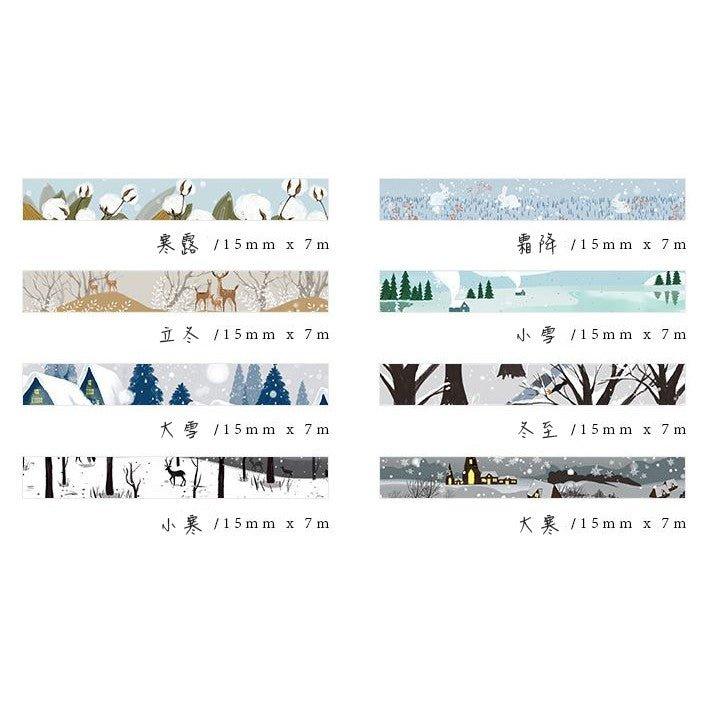 Lovers of Letters Wenqing Twenty-Four Solar Terms Season Weather Landscape Geometry Washi Tape Paper Tape NP-H7TAY-0280 - CHL-STORE 