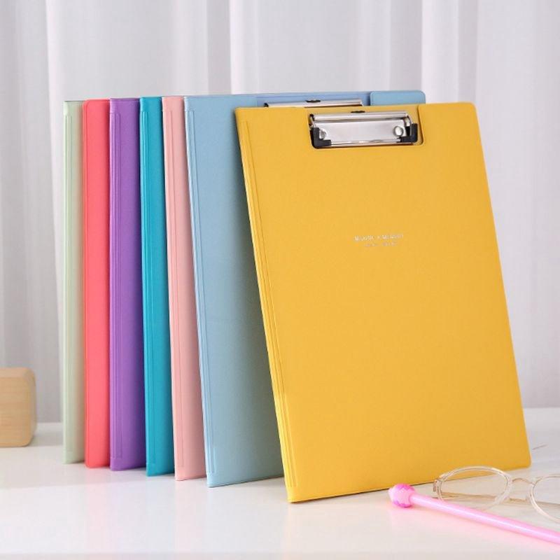 Macaron Yellow A5 Double Layer Folder A5 Board Folder Flip File Folder Folder Folder Folder Menu Folder Word Pad Document Folder Stationery Folder Candy Yellow - CHL-STORE 