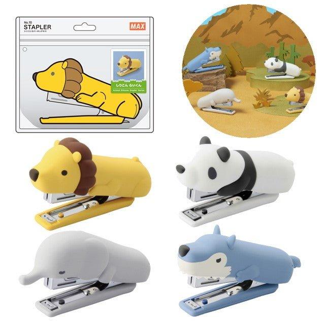 MAX HD-10NX/S No. 3 Animal Shaped Stapler Elephant Lion Panda Wolf Office Supplies Office Stationery Japan - CHL-STORE 