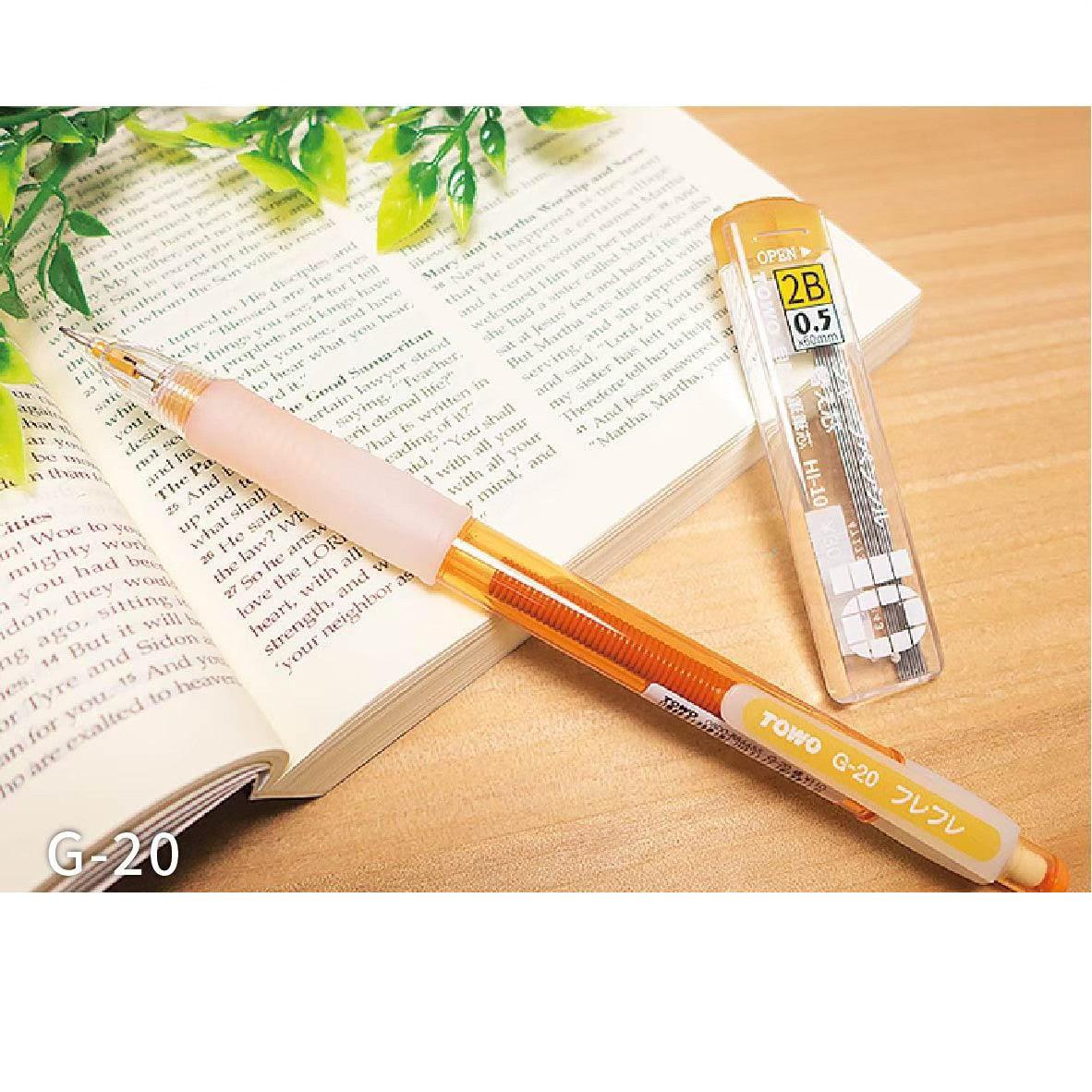 Mechanical Pencil + Refill TOWO Rocker Pen Stationery Student Teenager School Office' 0.5mm 2B Value Combination G-20 - CHL-STORE 