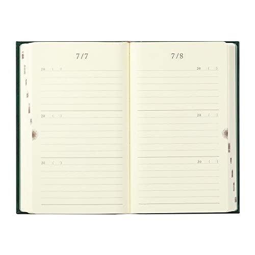 MIDORI 12896006 3 years continuous use 5 years continuous use Door series Recycled leather diary notebook notepad life record green - CHL-STORE 