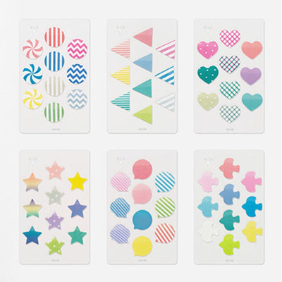 MIDORI Sticky Mini Note Decorative Sticker Transparent Sticker Heart Sticker Dialog Sticker Water Drop Sticker - CHL-STORE 