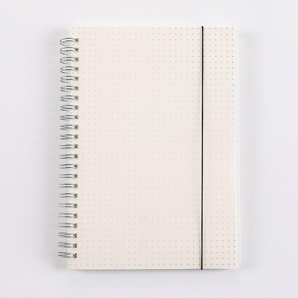Minimalist style transparent loose-leaf book A5 dot matrix A5 dot A5 notebook loose-leaf book coil book diary note record message hand account plan frosted book - CHL-STORE 