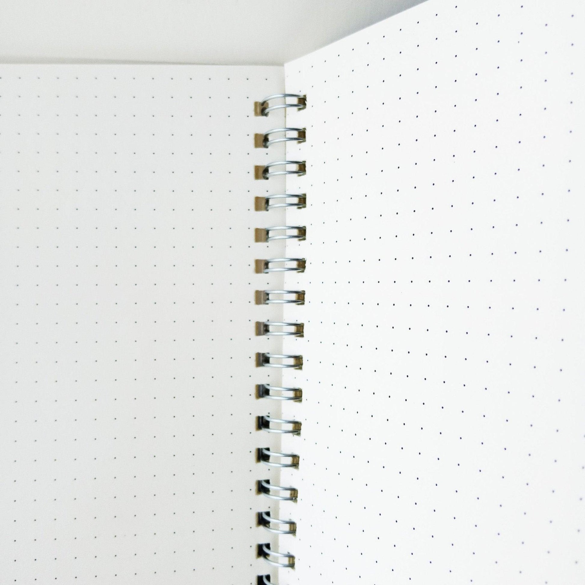 Minimalist style transparent loose-leaf book A5 dot matrix A5 dot A5 notebook loose-leaf book coil book diary note record message hand account plan frosted book - CHL-STORE 