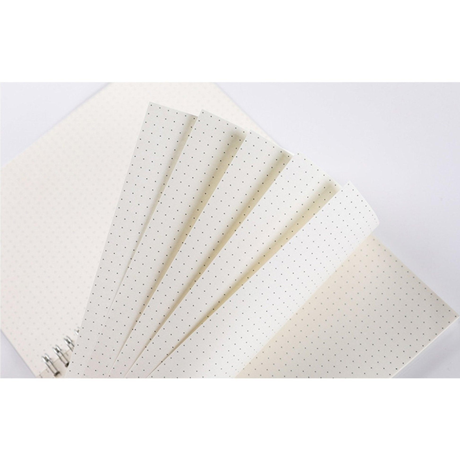 Minimalist style transparent loose-leaf book A5 dot matrix A5 dot A5 notebook loose-leaf book coil book diary note record message hand account plan frosted book - CHL-STORE 