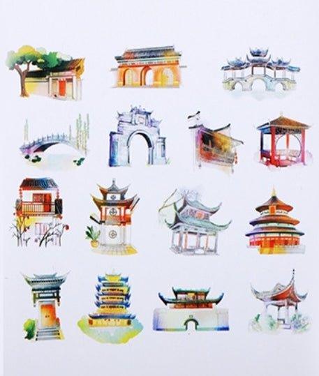 Miss Ann Antiquity Original Retro Elegant Building Handbook Material Sticker Pack Decorative Sticker Pack NP-000143 - CHL-STORE 