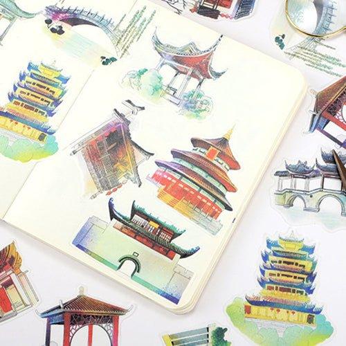 Miss Ann Antiquity Original Retro Elegant Building Handbook Material Sticker Pack Decorative Sticker Pack NP-000143 - CHL-STORE 