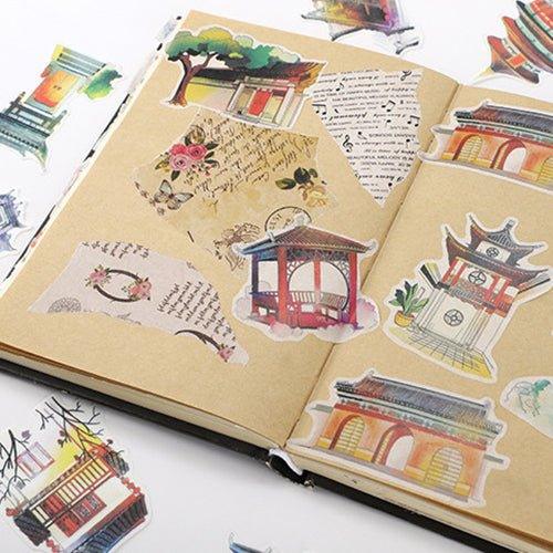 Miss Ann Antiquity Original Retro Elegant Building Handbook Material Sticker Pack Decorative Sticker Pack NP-000143 - CHL-STORE 