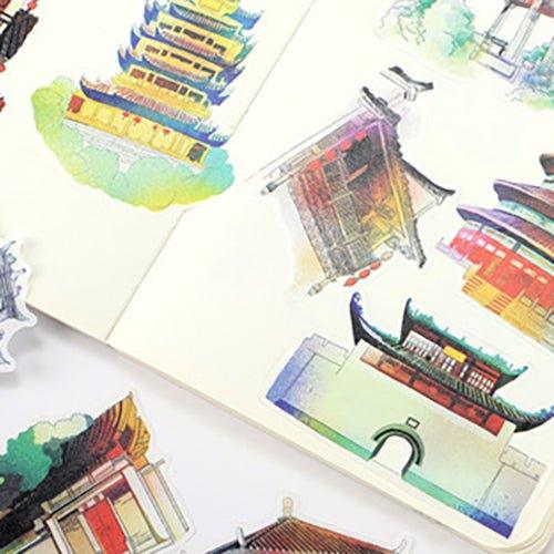 Miss Ann Antiquity Original Retro Elegant Building Handbook Material Sticker Pack Decorative Sticker Pack NP-000143 - CHL-STORE 