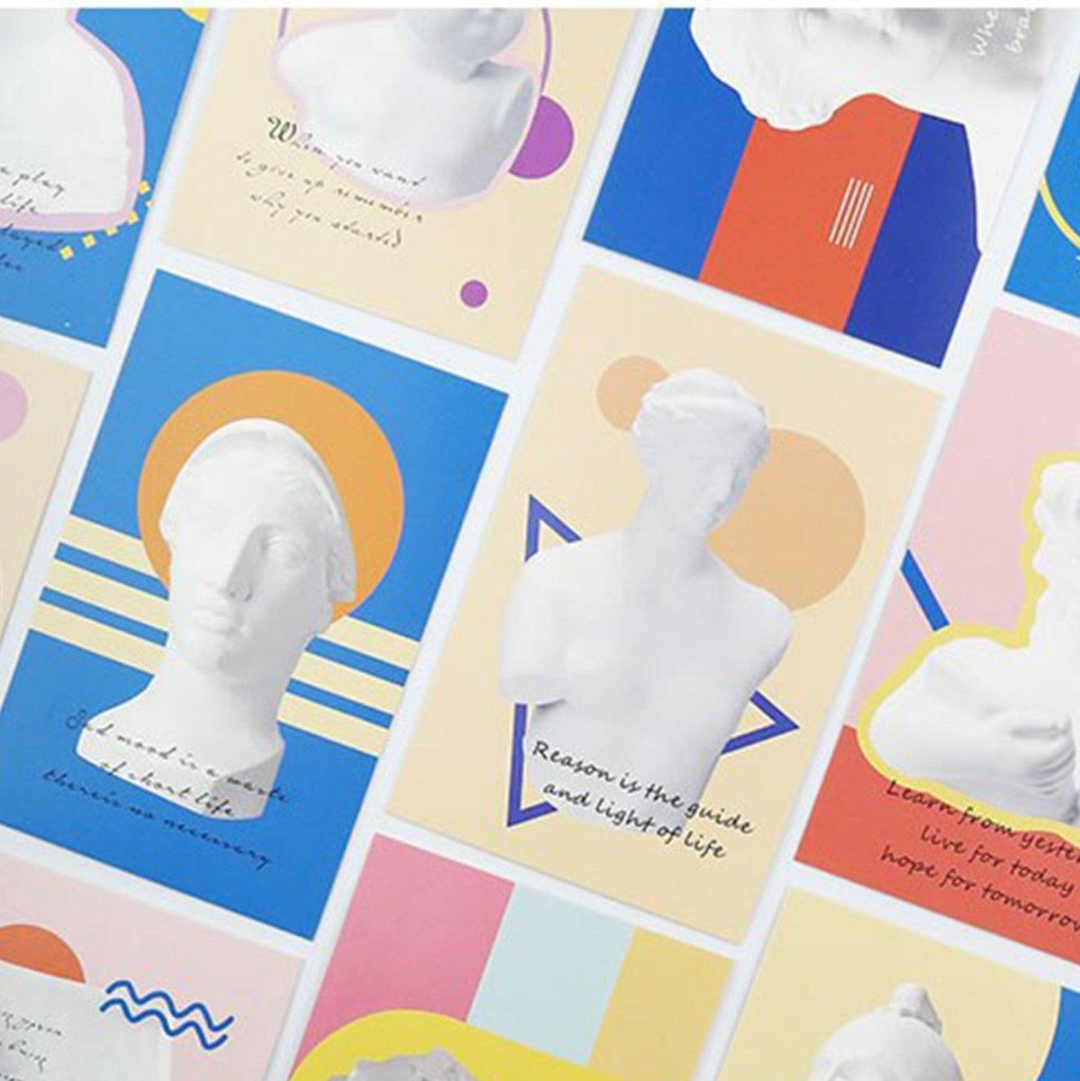 Modern David Plaster Postcard Design Modern Art 30pcs NP-H7TAY-512 - CHL-STORE 