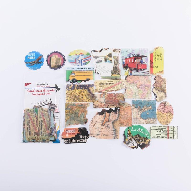 Momo and Paper Sticker Packs Time Fragments Series Retro PET Stickers Styling Stickers Retro Stickers Decorative Stickers - CHL-STORE 