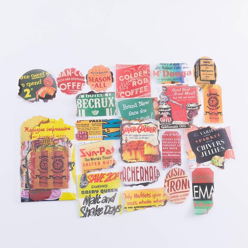 Momo and Paper Sticker Packs Time Fragments Series Retro PET Stickers Styling Stickers Retro Stickers Decorative Stickers - CHL-STORE 