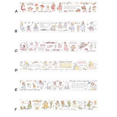 Momo and paper tape Ode to joy Annie's little angel series Hand-painted paper tape Illustration paper tape Hand account decoration Illustration flower fairy Angel Choir Bear girl - CHL-STORE 