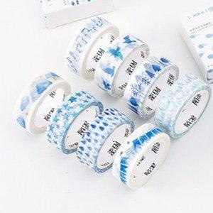 Momo Blue in the World Simple Graphic Gradient Nature Bird Notes Washi Tape Paper Tape NP-H7TAY-0325 - CHL-STORE 