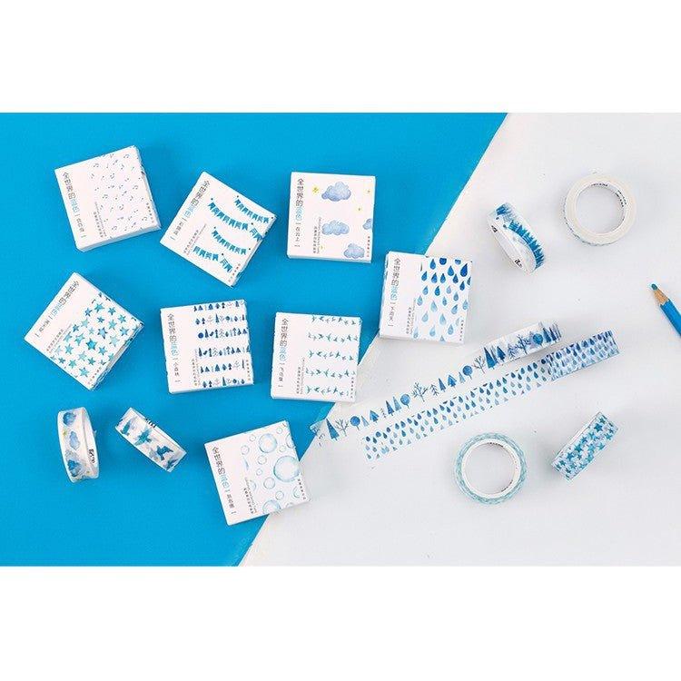 Momo Blue in the World Simple Graphic Gradient Nature Bird Notes Washi Tape Paper Tape NP-H7TAY-0325 - CHL-STORE 