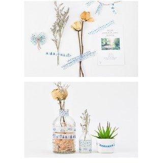 Momo Blue in the World Simple Graphic Gradient Nature Bird Notes Washi Tape Paper Tape NP-H7TAY-0325 - CHL-STORE 