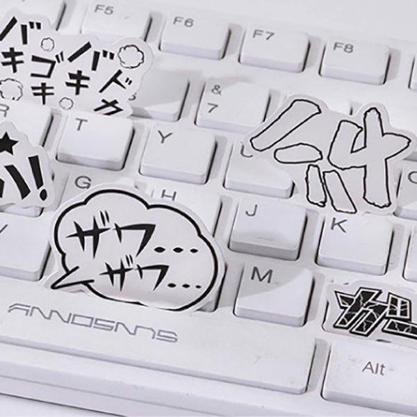 Momo Sticker DIY Boxed Stickers 45pcs Black and White Comics NP-000167 - CHL-STORE 