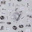 Momo Sticker DIY Boxed Stickers 45pcs Black and White Comics NP-000167 - CHL-STORE 