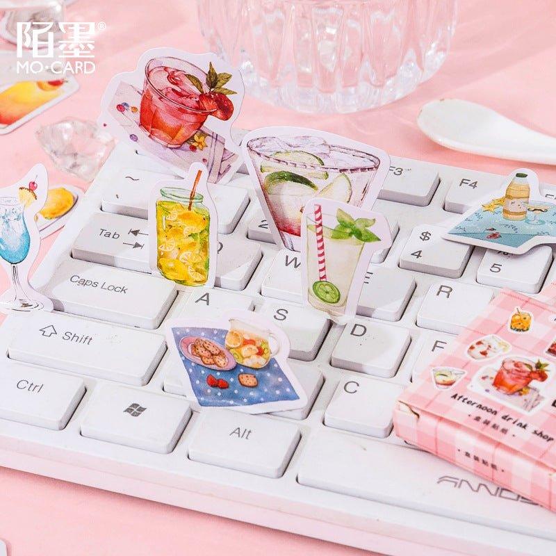 Momo Sticker DIY Boxed Stickers Afternoon Drink Shop Dessert Shape 45pcs NP-000170 - CHL-STORE 