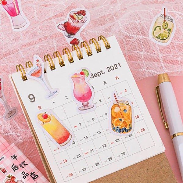Momo Sticker DIY Boxed Stickers Afternoon Drink Shop Dessert Shape 45pcs NP-000170 - CHL-STORE 