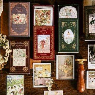 Momo Strolling in the Town Series Vintage Cloth Paper Matchbox Hand Account Decorative Stickers 60 Pieces NP-H7TAY-0349 - CHL-STORE 