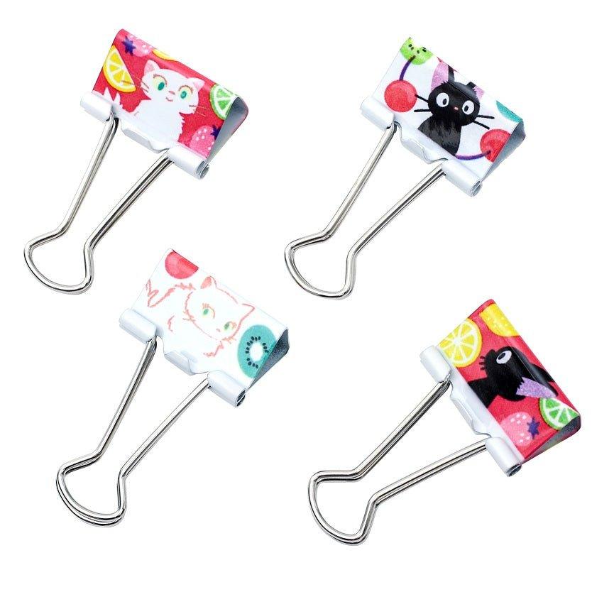 MOVIC HOWE KIK TOTORO Howl Kiki My Neighbor Totoro Shape Long Tail Clip Long Tail Clip 4 Sets Set with Transparent Storage Bag - CHL-STORE 