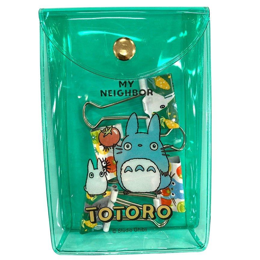 MOVIC HOWE KIK TOTORO Howl Kiki My Neighbor Totoro Shape Long Tail Clip Long Tail Clip 4 Sets Set with Transparent Storage Bag - CHL-STORE 