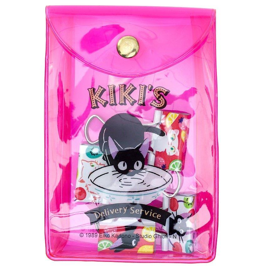 MOVIC HOWE KIK TOTORO Howl Kiki My Neighbor Totoro Shape Long Tail Clip Long Tail Clip 4 Sets Set with Transparent Storage Bag - CHL-STORE 