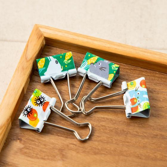 MOVIC HOWE KIK TOTORO Howl Kiki My Neighbor Totoro Shape Long Tail Clip Long Tail Clip 4 Sets Set with Transparent Storage Bag - CHL-STORE 