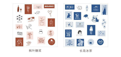 Mr. Paper Sticker Pack Island Garden Renewal Handbook Decorative Stickers Decorative Stickers Handbook Stickers Material Stickers - CHL-STORE 
