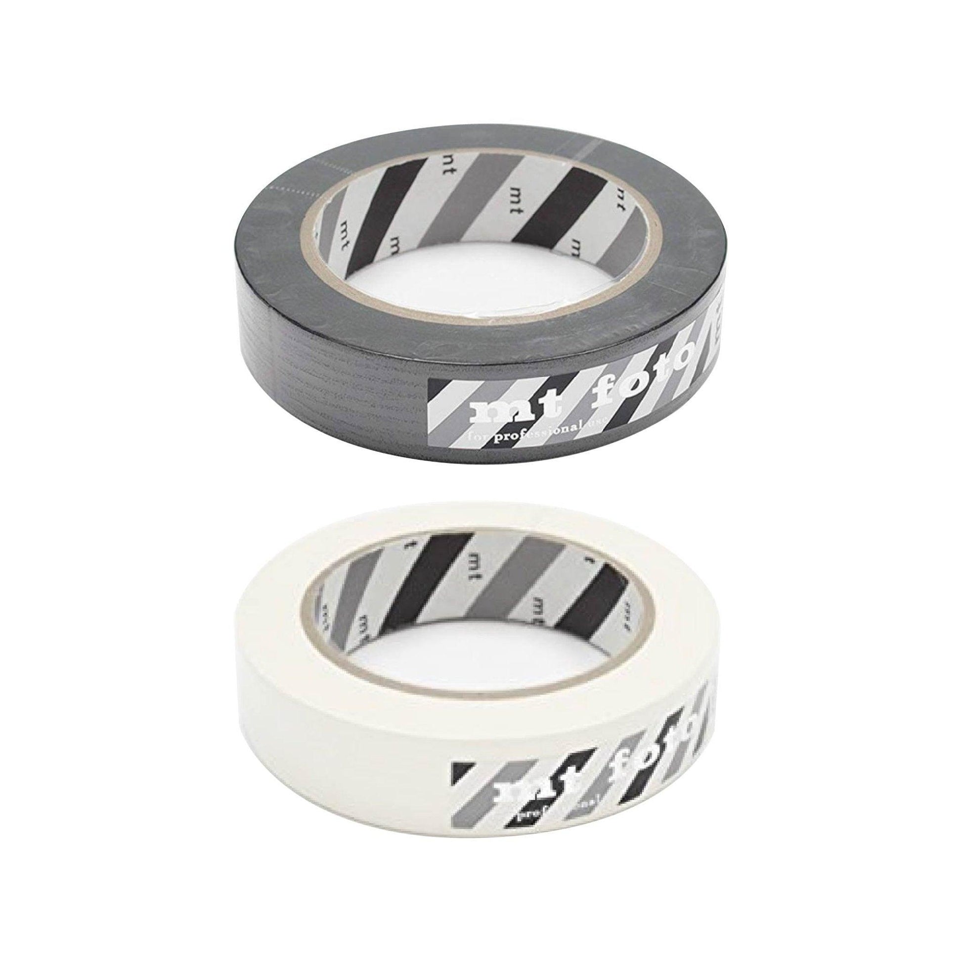 MT foto photography special washi tape functional paper tape blocking light non-slip black white 25mm50m - CHL-STORE 