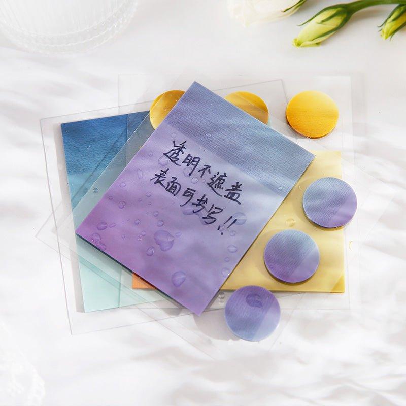 Mu dyeing PET waterproof and transparent note set Four Seasons cute series Gradient note set NP-000158 - CHL-STORE 