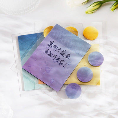 Mu dyeing PET waterproof and transparent note set Four Seasons cute series Gradient note set NP-000158 - CHL-STORE 
