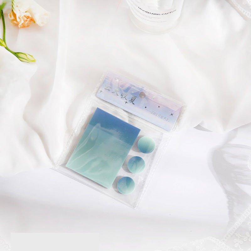 Mu dyeing PET waterproof and transparent note set Four Seasons cute series Gradient note set NP-000158 - CHL-STORE 