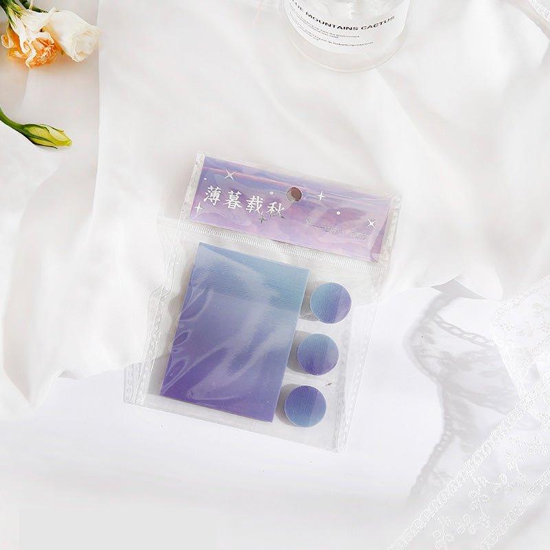 Mu dyeing PET waterproof and transparent note set Four Seasons cute series Gradient note set NP-000158 - CHL-STORE 