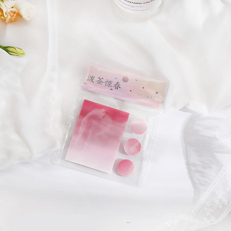 Mu dyeing PET waterproof and transparent note set Four Seasons cute series Gradient note set NP-000158 - CHL-STORE 