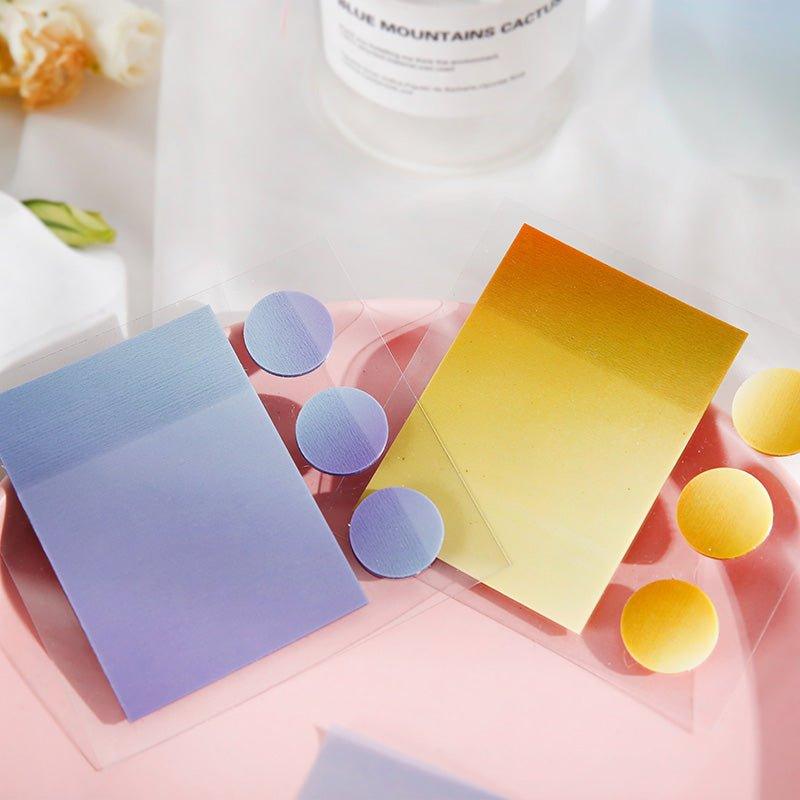 Mu dyeing PET waterproof and transparent note set Four Seasons cute series Gradient note set NP-000158 - CHL-STORE 
