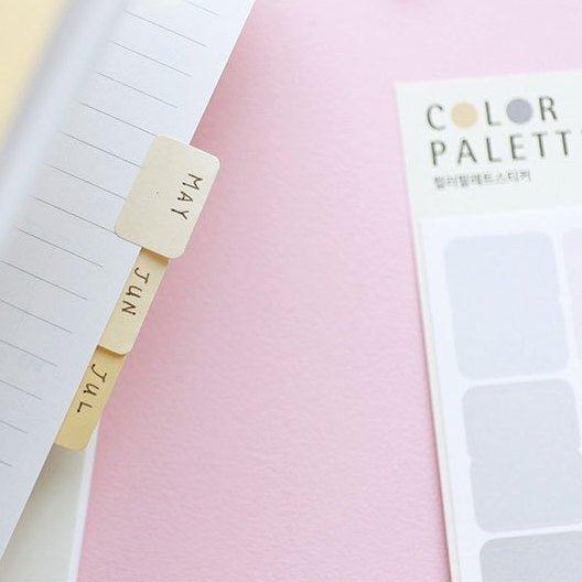 Multifunctional Color Label Sticker Japanese and Korean Handbook Color Label Sticker Decorative Sticker Round Square Marker Index Sticker Material Sticker Set - CHL-STORE 