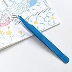 Multifunctional Stainless Steel Hand Tweezers Macaron Color Sticker Helper Model Sticker Clip Elbow Tip NP-090025 - CHL-STORE 