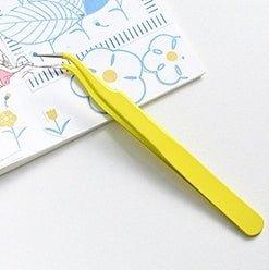 Multifunctional Stainless Steel Hand Tweezers Macaron Color Sticker Helper Model Sticker Clip Elbow Tip NP-090025 - CHL-STORE 